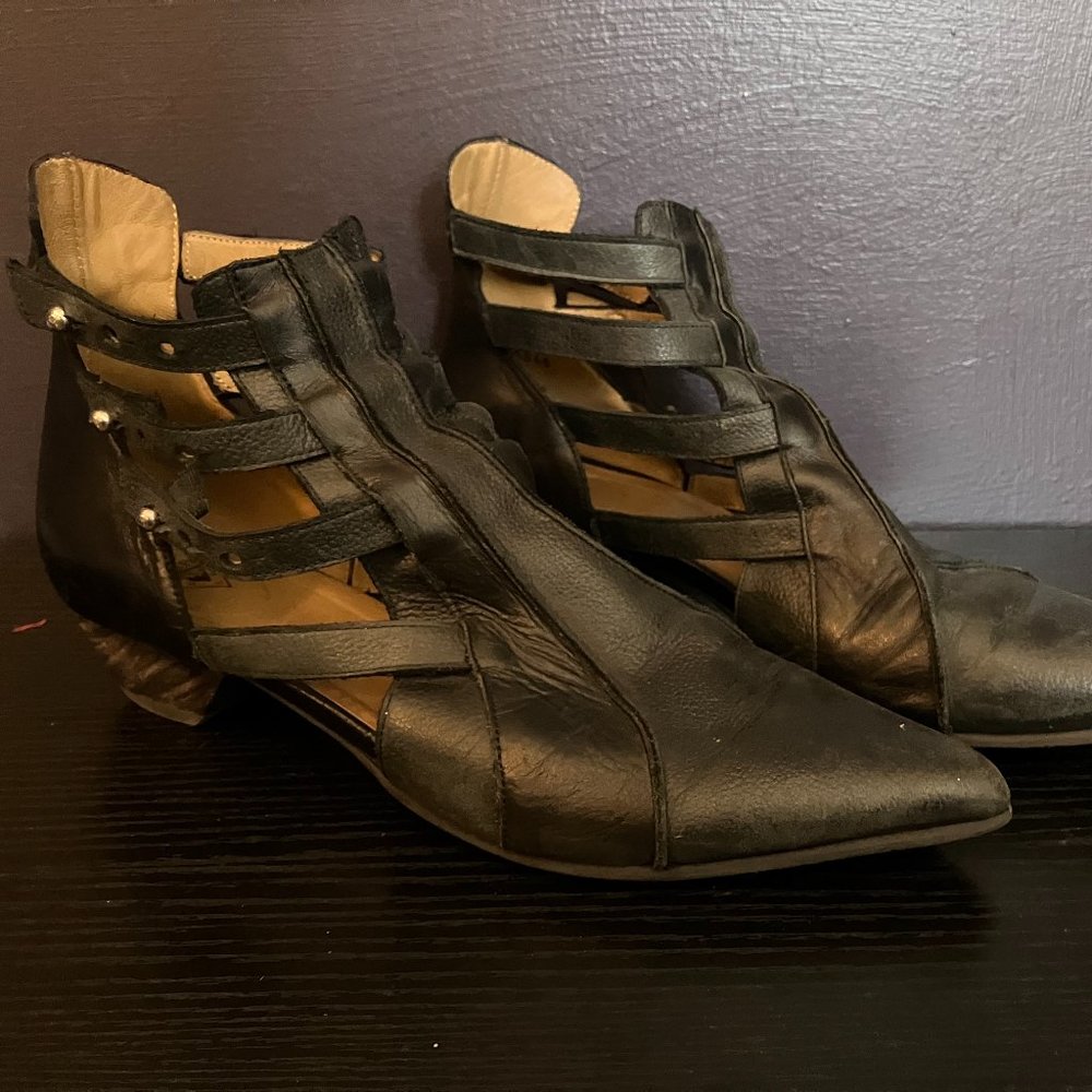 Fluevog Heeled Sandals with a Pointed Toe